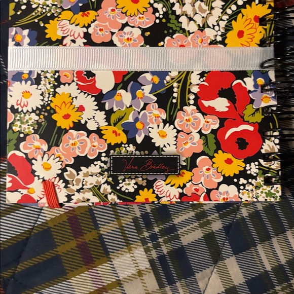 Vera Bradley Black Floral Spiral Organizer Notebook with Ribbon Accent - Picture 5 of 5